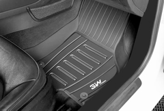 Thảm lót sàn xe ô tô  Audi A4 2015- đến nay Nhãn hiệu Macsim 3W chất liệu nhựa TPE đúc khuôn cao cấp - màu đen