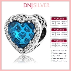 [Chính hãng] Charm bạc 925 cao cấp - Charm .Blue Sky Heart Radiant thích hợp để mix vòng tay charm bạc cao cấp - DN627