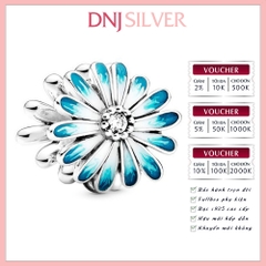 [Chính hãng] Charm bạc 925 cao cấp - Charm Blue Daisy thích hợp để mix vòng tay charm bạc cao cấp - DN552
