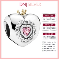 [Chính hãng] Charm bạc 925 cao cấp - Charm Princess Heart thích hợp để mix vòng tay charm bạc cao cấp - DN638