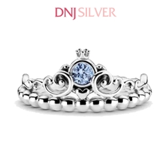 Nhẫn bạc 925 cao cấp - Nhẫn Disney Cinderella Blue Tiara