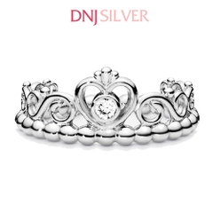 Nhẫn bạc 925 cao cấp - Nhẫn Princess Tiara Crown