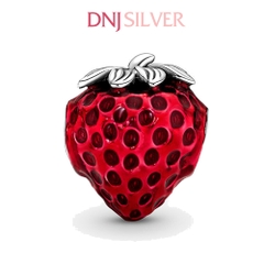 [Chính hãng] Charm bạc 925 cao cấp - Charm Seeded Strawberry Fruit thích hợp để mix vòng tay charm bạc cao cấp - DN749