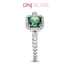 Nhẫn bạc 925 cao cấp - Nhẫn Elegance Ring with Green Zirconia