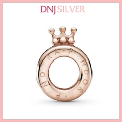 [Chính hãng] Charm bạc 925 cao cấp - Charm Rose Logo & Crown O thích hợp để mix vòng tay charm bạc cao cấp - DN550