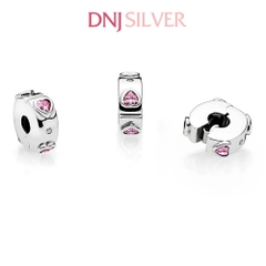 [Chính hãng] Charm bạc 925 cao cấp - Charm Sparkling Pink Hearts thích hợp để mix vòng tay charm bạc cao cấp - DN623