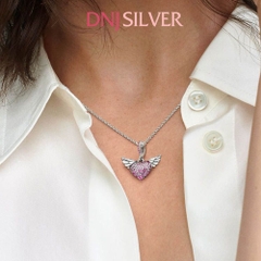 [Chính hãng] Charm bạc 925 cao cấp - Charm Pavé Heart and Angel Wings thích hợp để mix vòng tay charm bạc cao cấp - DN717