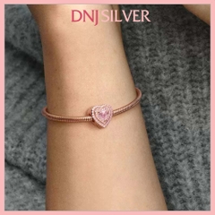 [Chính hãng] Charm bạc 925 cao cấp - Charm Sparkling Levelled Heart thích hợp để mix vòng tay charm bạc cao cấp - DN536