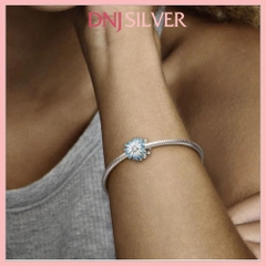 [Chính hãng] Charm bạc 925 cao cấp - Charm Blue Daisy thích hợp để mix vòng tay charm bạc cao cấp - DN552