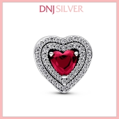 [Chính hãng] Charm bạc 925 cao cấp - Charm Sparkling Levelled Heart Women's thích hợp để mix vòng tay charm bạc cao cấp - DN520