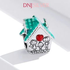 [Chính hãng] Charm bạc 925 cao cấp - Charm Happy Family House thích hợp để mix vòng tay charm bạc cao cấp - DN588