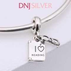 [Chính hãng] Charm bạc 925 cao cấp - Charm  I Love Reading Dangle thích hợp để mix vòng tay charm bạc cao cấp - DN321