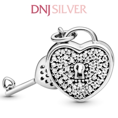 [Chính hãng] Charm bạc 925 cao cấp - Charm Lock of Love thích hợp để mix vòng tay charm bạc cao cấp - DN408