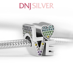 [Chính hãng] Charm bạc 925 cao cấp - Charm Multi Color Love thích hợp để mix vòng tay charm bạc cao cấp - DN379