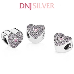 [Chính hãng] Charm bạc 925 cao cấp - Charm Pink Sweet Heart thích hợp để mix vòng tay charm bạc cao cấp - DN442