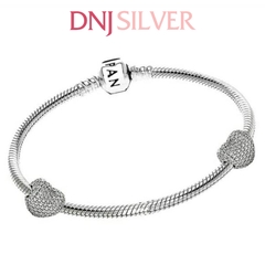 [Chính hãng] Charm bạc 925 cao cấp - Charm Open My Heart Pave Clip thích hợp để mix vòng tay charm bạc cao cấp - DN457