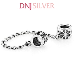 [Chính hãng] Charm bạc 925 cao cấp - Charm Floral Safety Chain thích hợp để mix vòng tay charm bạc cao cấp - DN393