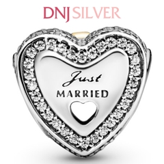 [Chính hãng] Charm bạc 925 cao cấp - Charm Wedding Day Heart thích hợp để mix vòng tay charm bạc cao cấp - DN401