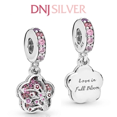 [Chính hãng] Charm bạc 925 cao cấp - Charm Pavé Peach Blossom Flower thích hợp để mix vòng tay charm bạc cao cấp - DN342