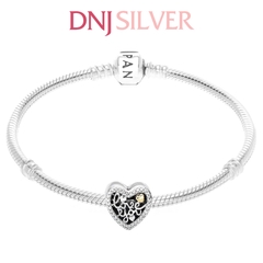 [Chính hãng] Charm bạc 925 cao cấp - Charm Openwork Love You Heart thích hợp để mix vòng tay charm bạc cao cấp - DN345