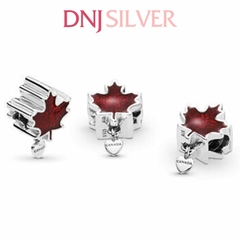[Chính hãng] Charm bạc 925 cao cấp - Charm Canada Red Maple Leaf thích hợp để mix vòng tay charm bạc cao cấp - DN394