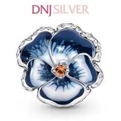 [Chính hãng] Charm bạc 925 cao cấp - Charm Blue Pansy Flower thích hợp để mix vòng tay charm bạc cao cấp - DN057