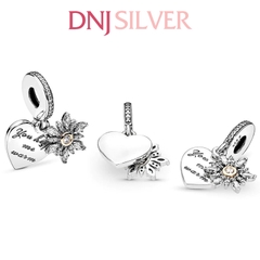 [Chính hãng] Charm bạc 925 cao cấp - Charm Snowflake Heart Dangle thích hợp để mix vòng tay charm bạc cao cấp - DN368