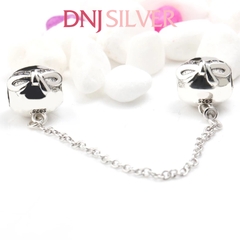 [Chính hãng] Charm bạc 925 cao cấp - Charm Dainty Bow Safety Chain thích hợp để mix vòng tay charm bạc cao cấp - DN445