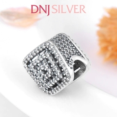 [Chính hãng] Charm bạc 925 cao cấp - Charm Openwork Square Sparkling thích hợp để mix vòng tay charm bạc cao cấp - DN387