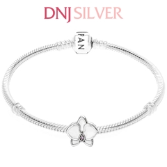 [Chính hãng] Charm bạc 925 cao cấp - Charm White Orchid thích hợp để mix vòng tay charm bạc cao cấp - DN414