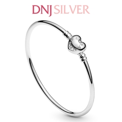 Vòng tay charm bạc 925 cao cấp - Vòng charm Moments Heart Clasp - Vòng tay dành cho nam và nữ