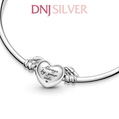 Vòng tay charm bạc 925 cao cấp - Vòng Moments Winged Heart Bangle - Vòng tay dành cho nam và nữ