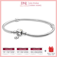 Vòng tay charm bạc 925 cao cấp - Vòng charm Moments Daisy Flower Clasp Snake Chain - Vòng tay dành cho nam và nữ - Vòng mềm