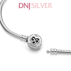 Vòng tay charm bạc 925 cao cấp - Vòng charm Moments Heart Infinity Clasp Snake Chain - Vòng tay dành cho nam và nữ - Vòng mềm
