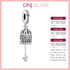 [Chính hãng] Charm bạc 925 cao cấp - Charm Bird & Birdcage Dangle thích hợp để mix vòng tay charm bạc cao cấp - DN332