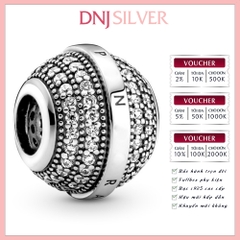 [Chính hãng] Charm bạc 925 cao cấp - Charm Pave & Logo thích hợp để mix vòng tay charm bạc cao cấp - DN084