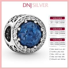 [Chính hãng] Charm bạc 925 cao cấp - Charm Sparkling Dark Blue thích hợp để mix vòng tay charm bạc cao cấp - DN111