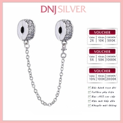 [Chính hãng] Charm bạc 925 cao cấp - Charm Clear Pavé Safety Chain Clip thích hợp để mix vòng tay charm bạc cao cấp - DN430