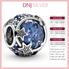 [Chính hãng] Charm bạc 925 cao cấp - Charm Celestial Blue Sparkling Stars thích hợp để mix vòng tay charm bạc cao cấp - DN030