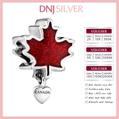 [Chính hãng] Charm bạc 925 cao cấp - Charm Canada Red Maple Leaf thích hợp để mix vòng tay charm bạc cao cấp - DN394