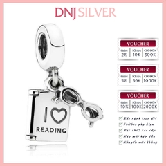 [Chính hãng] Charm bạc 925 cao cấp - Charm  I Love Reading Dangle thích hợp để mix vòng tay charm bạc cao cấp - DN321
