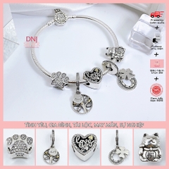 Vòng tay charm bạc 925 cao cấp - Bộ Vòng charm Tình yêu, Gia đình, Tài lộc, May mắn - Vòng tay dành cho nam và nữ