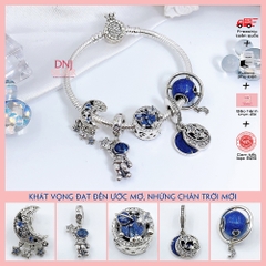 Vòng tay charm bạc 925 cao cấp - Bộ Vòng Charm Khát vọng đến ước mơ, Những chân trời mới - Vòng tay dành cho nam và nữ