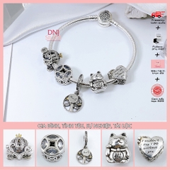 Vòng tay charm bạc 925 cao cấp - Bộ Vòng charm Gia đình, Tình yêu, Sự nghiệp, Tài lộc - Vòng tay dành cho nam và nữ