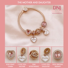 Vòng tay bạc S925, vòng tay charm thời trang phong thủy, The Mother And Daughter - Mã DS0021