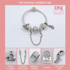 Vòng tay bạc S925, vòng tay charm thời trang phong thủy, The Fantasic Modern Girl - Mã DS0024