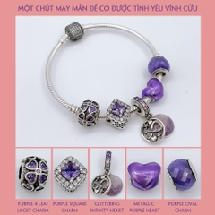 Vòng tay bạc S925, vòng tay charm thời trang phong thủy, Một Chút May Mắn Để Có Được Tình Yêu Vĩnh Cửu - Mã DS0035