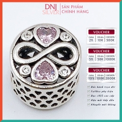 Vòng tay charm bạc 925 cao cấp - Bộ Vòng charm Con mãi yêu mẹ và gia đình mình  - Vòng tay dành cho nam và nữ