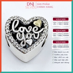 Vòng tay charm bạc 925 cao cấp - Bộ Vòng charm I Love You Forever And Beyond - Vòng tay dành cho nam và nữ