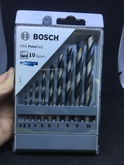 Bộ mũi khoan Bosch HSS-R 10 mũi